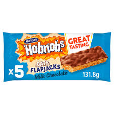 Oaty Flapjacks Milk Chocolate 5 Pack 131.8g - McVities Hobnobs