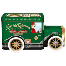 Haeberlein Metzger Almond Spiced Cakes Tin Truck Wind Up Music Box - 200g
