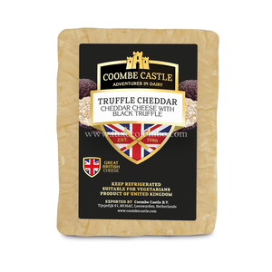 Cheddar with black truffle 180g - Coombe Castle