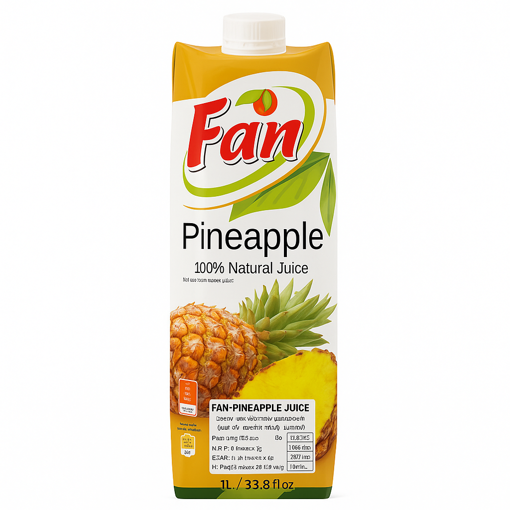 Fan Pineapple 100% Juice 1L