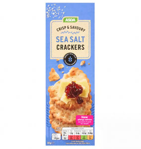 Sea Salt Crackers 185g- ASDA