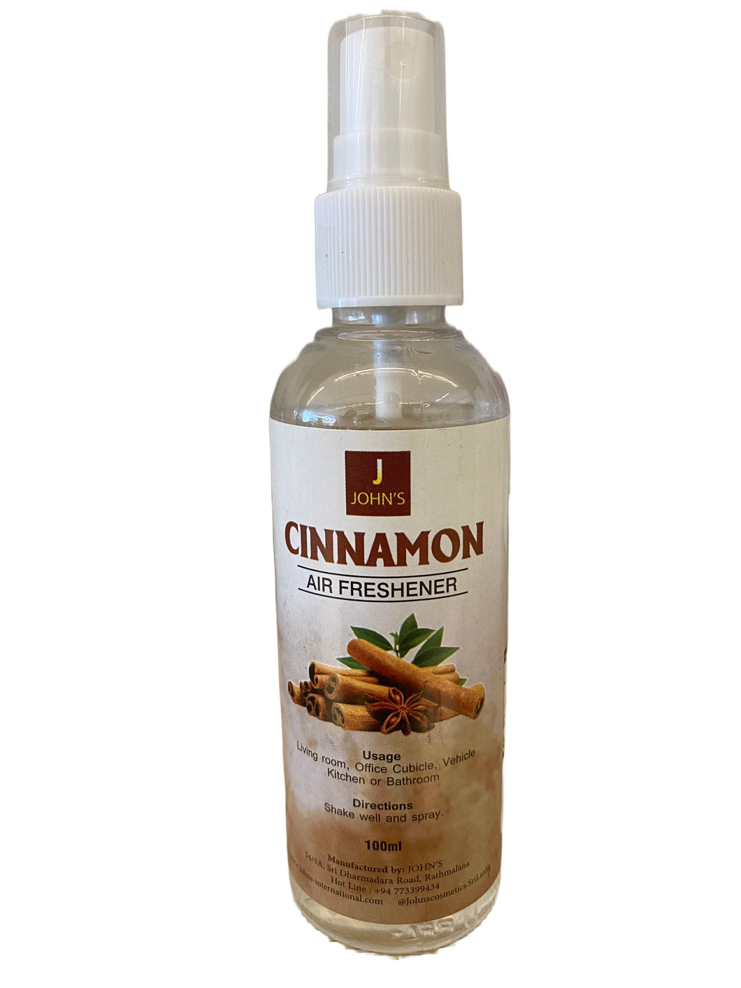 Cinnamon Essential Oil Air Freshener 100ml- John’s