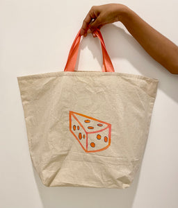 Tote Bag with cheese print - Large