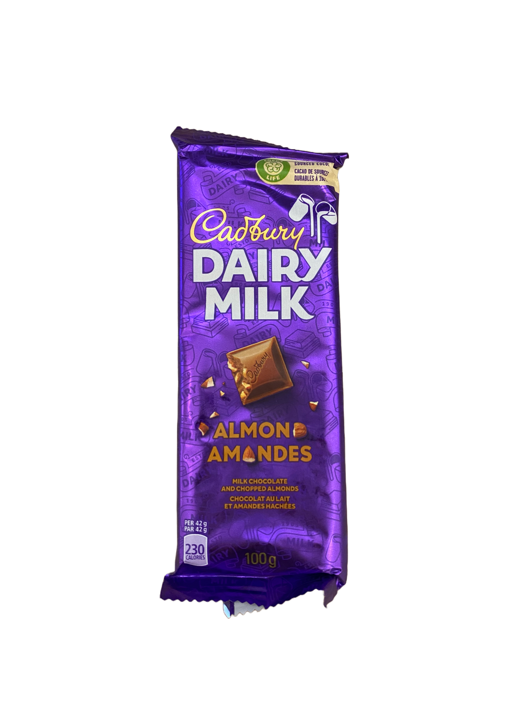 Dairy Milk Almond Chocolate Bar 100g- Cadbury