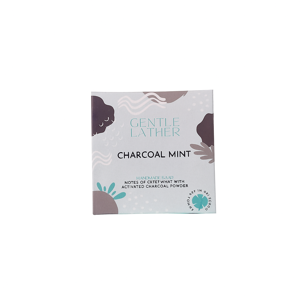 Handmade  Natural Soap Charcoal Mint 100g - Elixir