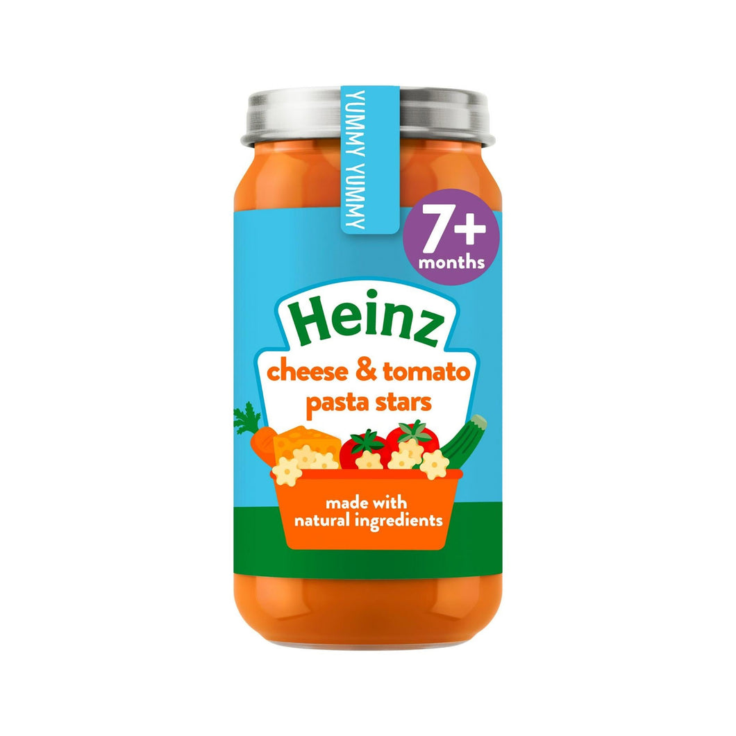 Cheese and Tomato Pasta Stars Baby Food Jar 7+ Months 200g - Heinz