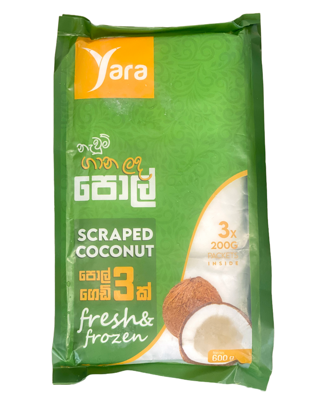 Fresh Grated Coconut Frozen 600g- Yara