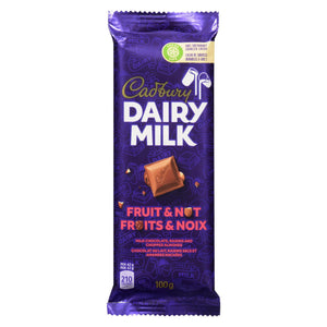 Dairy Milk Fruit & Nut Chocolate Bar 100g- Cadbury
