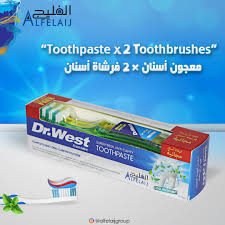 Dr. West Toothpaste With Twin brush