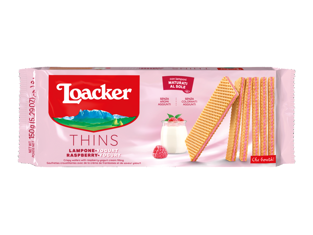 Wafer Thins Raspberry & Yogurt 150g - Loacker
