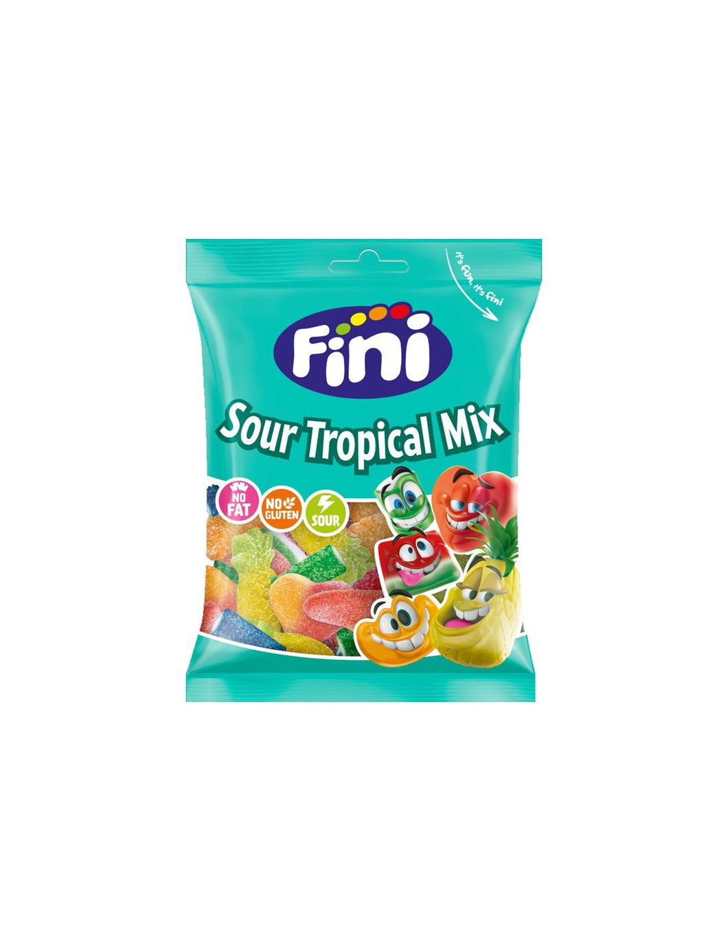 Sour Gummy tropical mix 90g - Fini