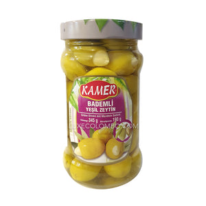 Green olives stuffed with Almonds 345g - Kamer