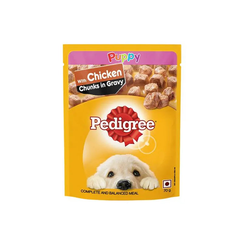 Dog Food with Chicken chunks in Gravy puppy 70g - Pedigree