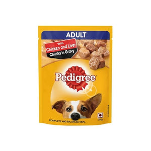 Dog Food with Chicken & liver chunks in Gravy adult 70g - Pedigree