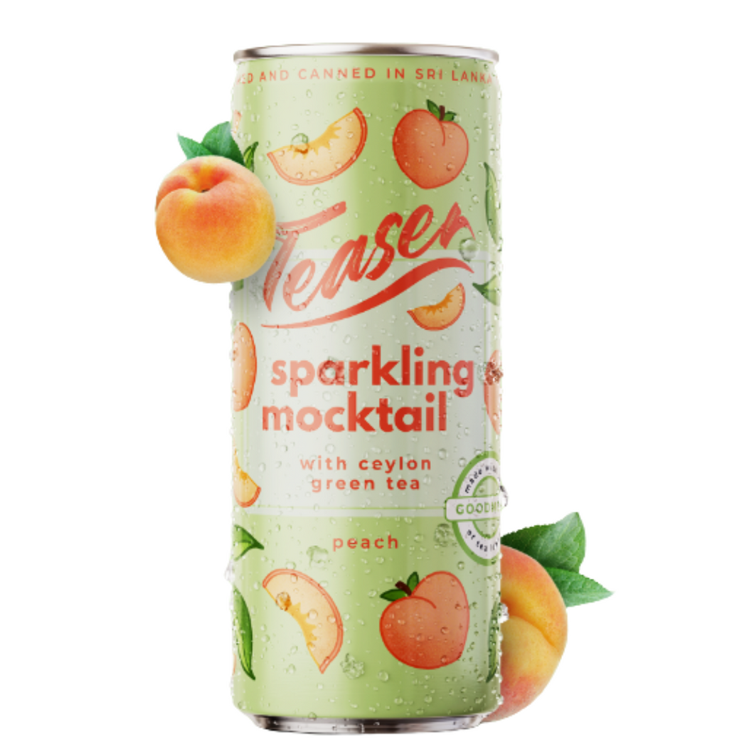 Peach sparkling mocktail 250ml - Teaser