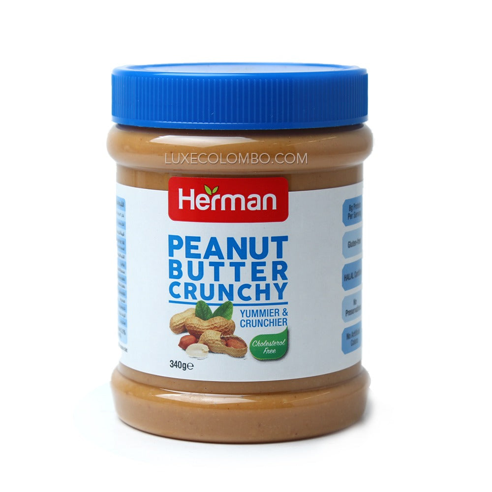 Crunchy peanut butter 340g - Herman