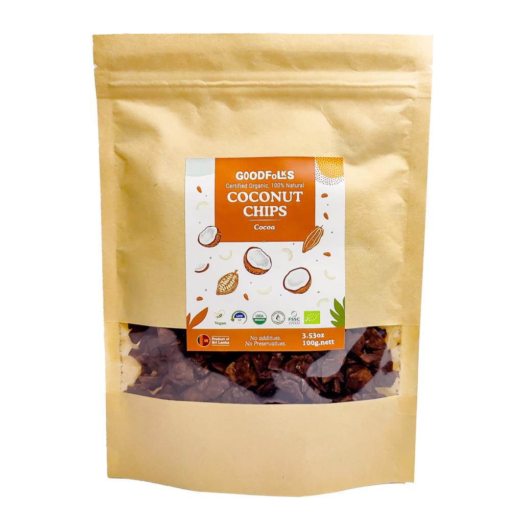 Cocoa Coconut Chips 100g  GoodFolks - DISCOUNTED