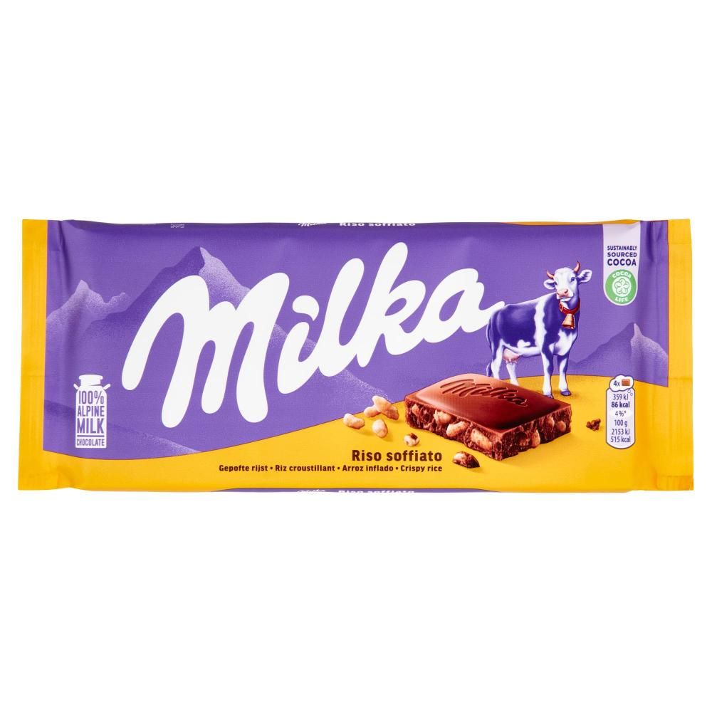 Milka Chocolate with Crispy Rice 100g (Italy)