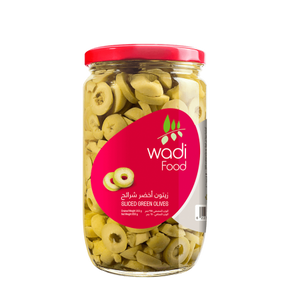 Green Sliced Olives 330g- Wadi Food