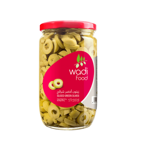 Green Sliced Olives 330g- Wadi Food