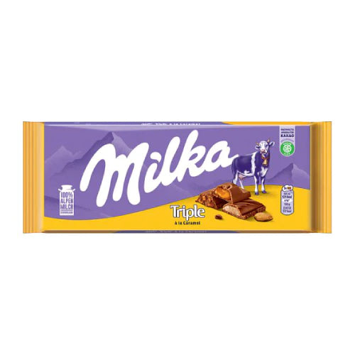 Triple Caramel Chocolate Bar 100g- Milka